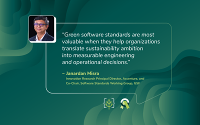 Leadership Update: Janardan Misra elected Co-Chair of the Software Standard Working Group